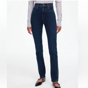 Madewell Blue High Rise Jeans with Polished Finish